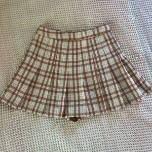 Cotton Candy LA Pleated Plaid Skort